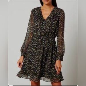 NEW PS PAUL SMITH Elegant Black Patterned Dress